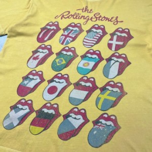 The Rolling Stones ローリングストーンズ 国旗 ロゴプリント バンドTシャツ メンズM 【古着】【中古】