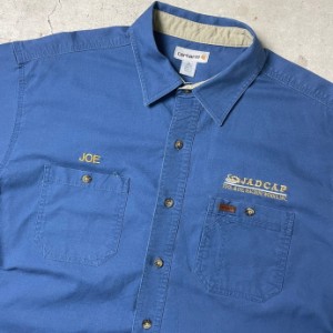 Carhartt カーハート 企業ロゴ刺繍 半袖ワークシャツ メンズXL 【古着】【中古】