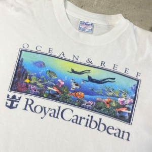 00年代 Royal Caribbean Cruises クルーズ船 企業ロゴ プリント Tシャツ メンズL 【古着】【中古】