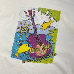 USA製 90年代 HARD ROCK CAFE ハードロックカフェ アート プリントTシャツ メンズXL 【古着】【中古】