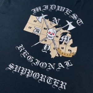 MISEST REGIONAL SUPPORTER スカル 地図 プリントTシャツ メンズ2XL 【古着】【中古】