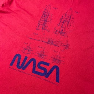 NASA アメリカ航空宇宙局 企業ロゴ アドバタイジング リンガーTシャツ メンズ2XL相当 【古着】【中古】