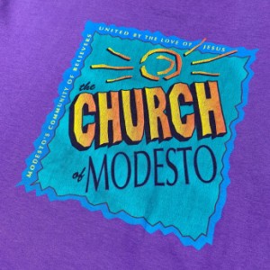 90年代 THE CHURCH MODESTO 教会 両面プリントTシャツ メンズXL 【古着】【中古】