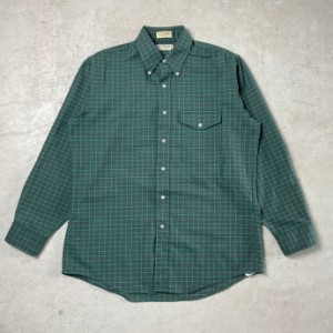 80年代 USA製 L.L.Bean エルエルビーン 長袖 チェックシャツ メンズL相当 【古着】【中古】