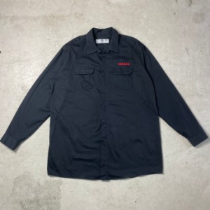 ビッグサイズ REDKAP レッドキャップ NISSAN 日産 企業ロゴ 刺繍 長袖 ワークシャツ メンズ3XL  【古着】【中古】