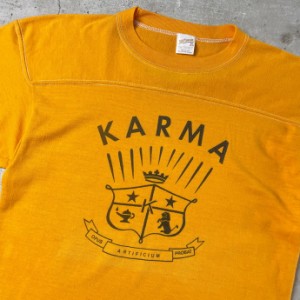 USA製 70年代〜80年代 KARMA プリント フットボールTシャツ メンズM 【古着】【中古】