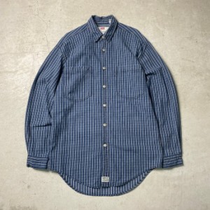 90年代 Levi's リーバイス 長袖 ストライプシャツ メンズM相当 【古着】【中古】