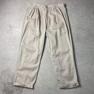 90年代 TOMMY HILFIGER トミーヒルフィガー 2タック ワイドチノパンツ メンズW42 【古着】【中古】