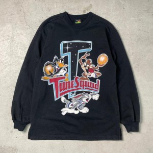 90年代 USA製 SPACE JAM TUNE SQUAD スペースジャム キャラクター プリント スウェット レディースM相当