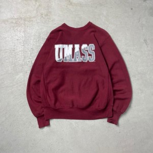 90年代 USA製 MV SPORT スウェットシャツ UMASS カレッジロゴ リバースタイプ メンズL