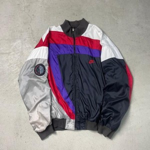 90年代 NIKE INTERNATIONAL インターナショナル ナイキ ナイロンジャケット トラックジャケット スウォッシュロゴ メンズL相当