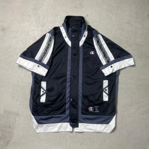 90年代 Champion チャンピオン 半袖 サイドライン ジャージ トラックジャケット メンズ2XL~3XL