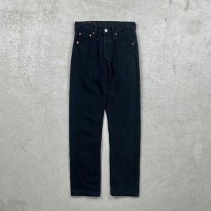 00年代 Levi's ユーロ リーバイス 501 ブラックデニムパンツ ストレート レディースW28