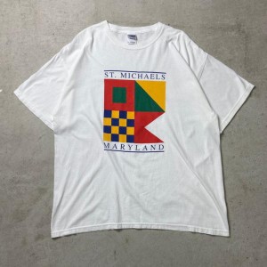 ST.MICHAELS MARYLAND スーベニア プリントTシャツ アート メンズL相当