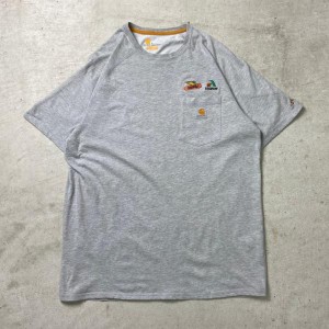 Carhartt カーハート 企業ロゴ刺繍 ポケットTシャツ RELAXED FIT メンズXL相当