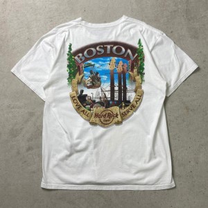 00年代 HARD ROCK CAFE ハードロックカフェ プリントTシャツ BOSTON メンズXL