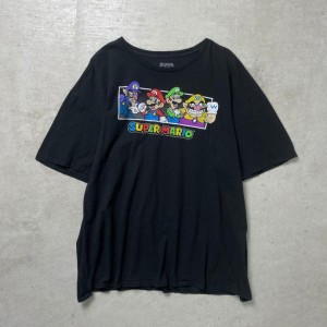 SUPER MARIO スーパーマリオ キャラクタープリントTシャツ NINTENDO 任天堂 ゲーム メンズ2XL