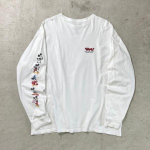 VANS Disney ヴァンズ ディズニー 袖プリ ロングTシャツ ロンT ミッキーマウス メンズXL