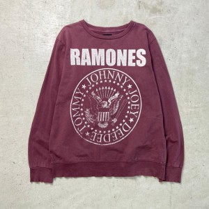 00年代 RAMONES ラモーンズ プリント バンドスウェット メンズL