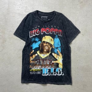 the notorious B.I.G. ノトーリアスB.I.G.  ラップTシャツ ケミカルウォッシュ メンズM