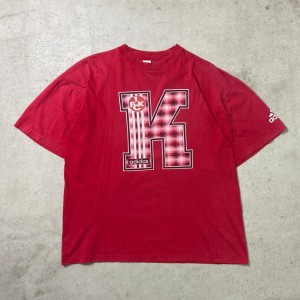 90年代 ギリシャ製 adidas アディダス 1KFC プリントTシャツ パフォーマンスロゴ メンズXL