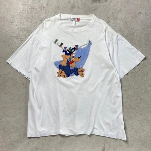 90年代 イタリア製 EMMANUEL SCHVILI プルート Tシャツ 刺繍 ワッペン Tシャツ メンズXL相当