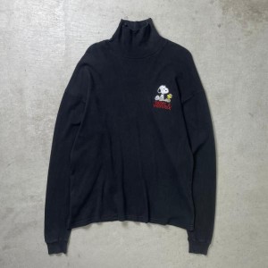 PEANUTS SNOOPY＆WOODSTOCK タートルネック ロングTシャツ ロンT メンズXL相当