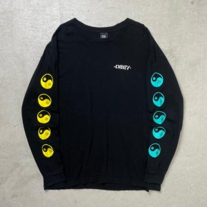 OBEY オベイ  ロゴプリント 陰陽 ロングTシャツ ロンT メンズXL