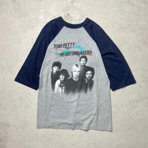 80年代 TOM PETTY AND THE HEARTBREAKERS トム・ペティ&ザ・ハートブレイカーズ バンドTシャツ バンT ツアー ラグランTシャツ メンズM相