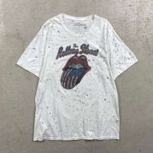The Rolling Stones ローリングストーンズ ペンキ柄 バンドTシャツ バンT ツアーT メンズL レディース