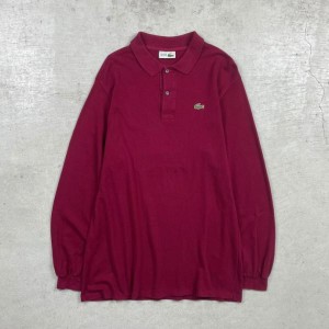 70~80年代 フランス製 LACOSTE フレンチラコステ 長袖 ポロシャツ メンズXL相当 レディース