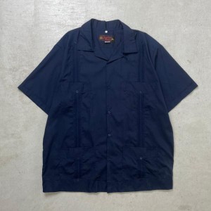 〜90年代 Guayabera 半袖 キューバシャツ 開襟 オープンカラー 刺繍 メンズ2XL相当