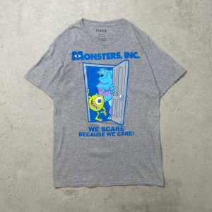 00年代 PIXAR MONSTERS,INC ピクサー モンスターズインク キャラクタープリントTシャツ メンズM