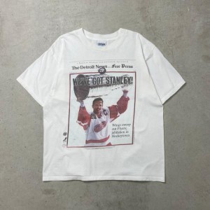 90年代 NHL DETROIT REDWINGS STANLEY CUP 1997 プリントTシャツ メンズXL