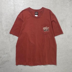 00年代 USA製 Harley-Davidson ハーレーダビッドソン ポケットTシャツ ポケT メンズXL