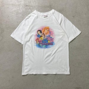 00年代 Disney ディズニープリンセス  キャラクタープリントTシャツ メンズM相当 レディース