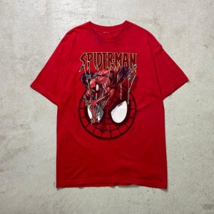 00年代 SPIDERMAN スパイダーマン ムービー コミック プリントTシャツ メンズM相当