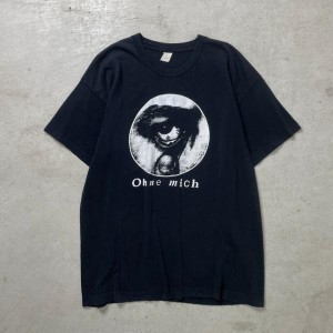 90年代 UNKNOWN ohne mich プリントTシャツ eye ハーケンクロイツ メンズL-XL相当