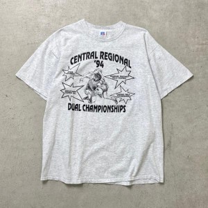 90年代 USA製 RUSSELL ATHLETIC ラッセル プリントTシャツ カレッジ レスリング メンズXL