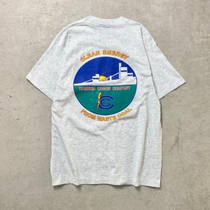 90年代 USA製 CAMBRIA COGEN COMPANY プリントTシャツ 企業ロゴ メンズL