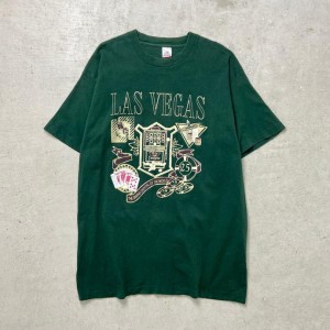 90年代 USA製 LAS VEGAS 発泡プリントTシャツ スーベニア メンズXL