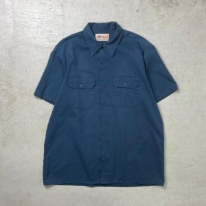 90年代 USA製 Dickies ディッキーズ 半袖 ワークシャツ メンズXL