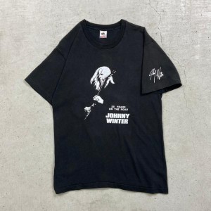 90年代 JOHNNY WINTER ジョニー・ウィンター アーティスト バンドTシャツ バンT メンズL