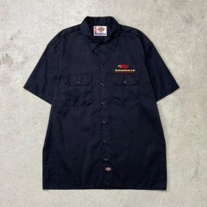 Dickies ディッキーズ 半袖 ワークシャツ 企業ロゴ刺繍 メンズXL相当