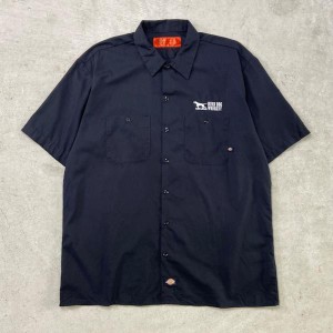 Dickies ディッキーズ 半袖 ワークシャツ 企業ロゴ刺繍 メンズXL