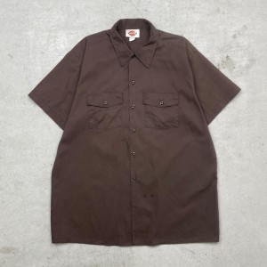 90年代 USA製 Dickies ディッキーズ 半袖 ワークシャツ メンズXL