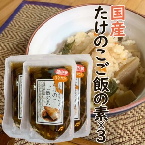 国産 たけのこご飯の素 250g×3袋 たけのこご飯 たけのこ タケノコ 筍 竹の子 炊き込みご飯 釜飯