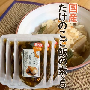 国産 たけのこご飯の素 250g×5袋 たけのこご飯 たけのこ タケノコ 筍 竹の子 炊き込みご飯 釜飯