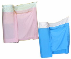 東スカートＨ（裾除け）スカート式裾除け　ポリエステル　Ｌ寸　ピンク・水色　日本製　和装小物　和装下着　着物下着