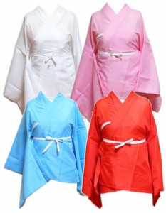 半襦袢ＮＭ　紐付・衣文抜き付　日本製 ポリエステル　Ｍ・Ｌ　白・ピンク・赤・水色　日本製　踊り用　和装小物　和装下着　着物下着